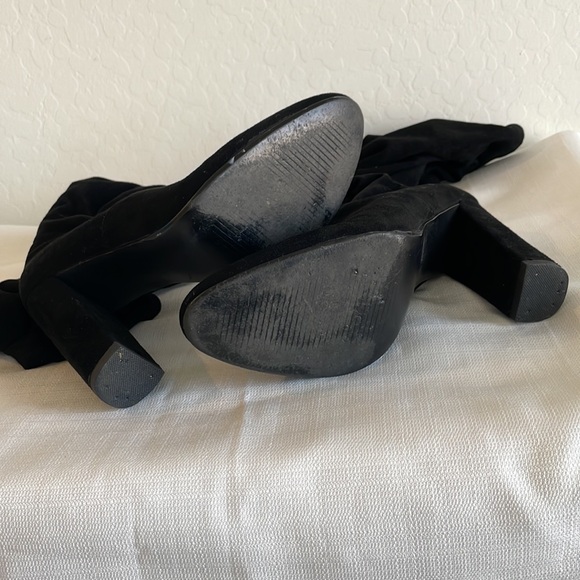 STEVE MADDEN KNEE HIGH BLACK HEELED BOOTS SIZE 6.5 - Picture 4 of 7